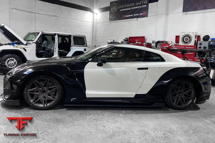 NISSAN GTR R35 CBA & DBA & EBA BKSSII STYLE PARTIAL CARBON FIBER FULL WIDE BODY KIT BSD