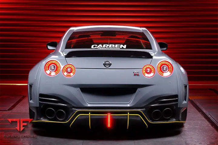 NISSAN GTR R35 CBA & DBA & EBA BKSSII STYLE REAR BUMPER WITH DIFFUSER & LED LIGHT BSD