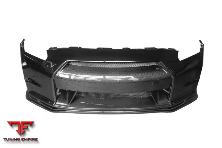 NISSAN GTR R35 CBA DBA VER15 NSM STYLE PARTIAL CARBON FIBER FRONT BUMPER BSD