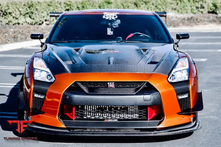NISSAN GTR R35 EBA BKSS STYLE CARBON FIBER FRONT LIP BSD