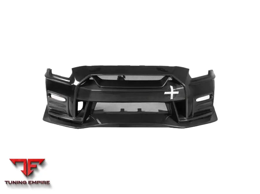 NISSAN GTR R35 EBA NSM STYLE PARTIAL CARBON FIBER FRONT BUMPER BSD