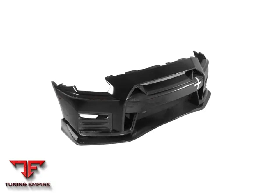 NISSAN GTR R35 EBA NSM STYLE PARTIAL CARBON FIBER FRONT BUMPER BSD