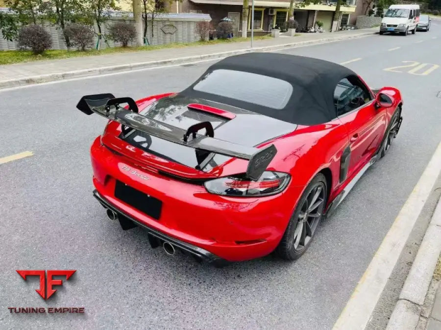PORSCHE 718 981 987 CAYMAN BOXSTER GT4RS DRY CARBON REAR SPOILER
