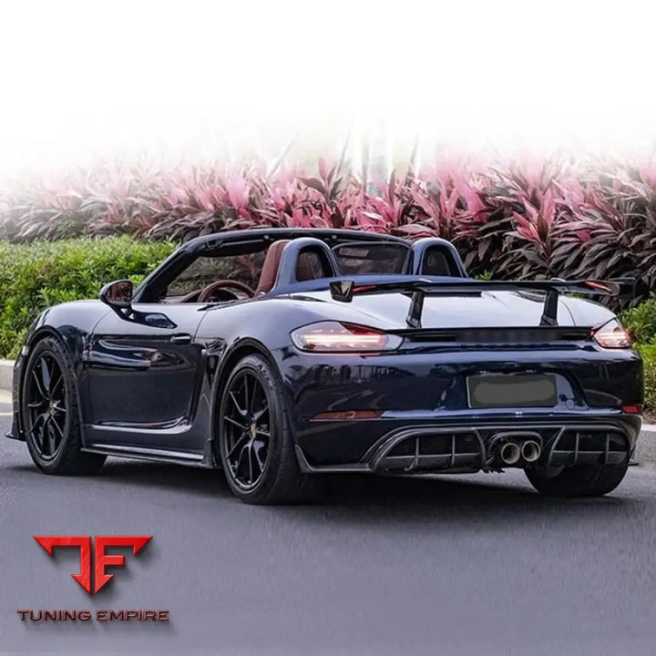 PORSCHE 718 CAYMAN BOXTER 2016 + FORZA DRY CARBON REAR BUMPER CANARDS