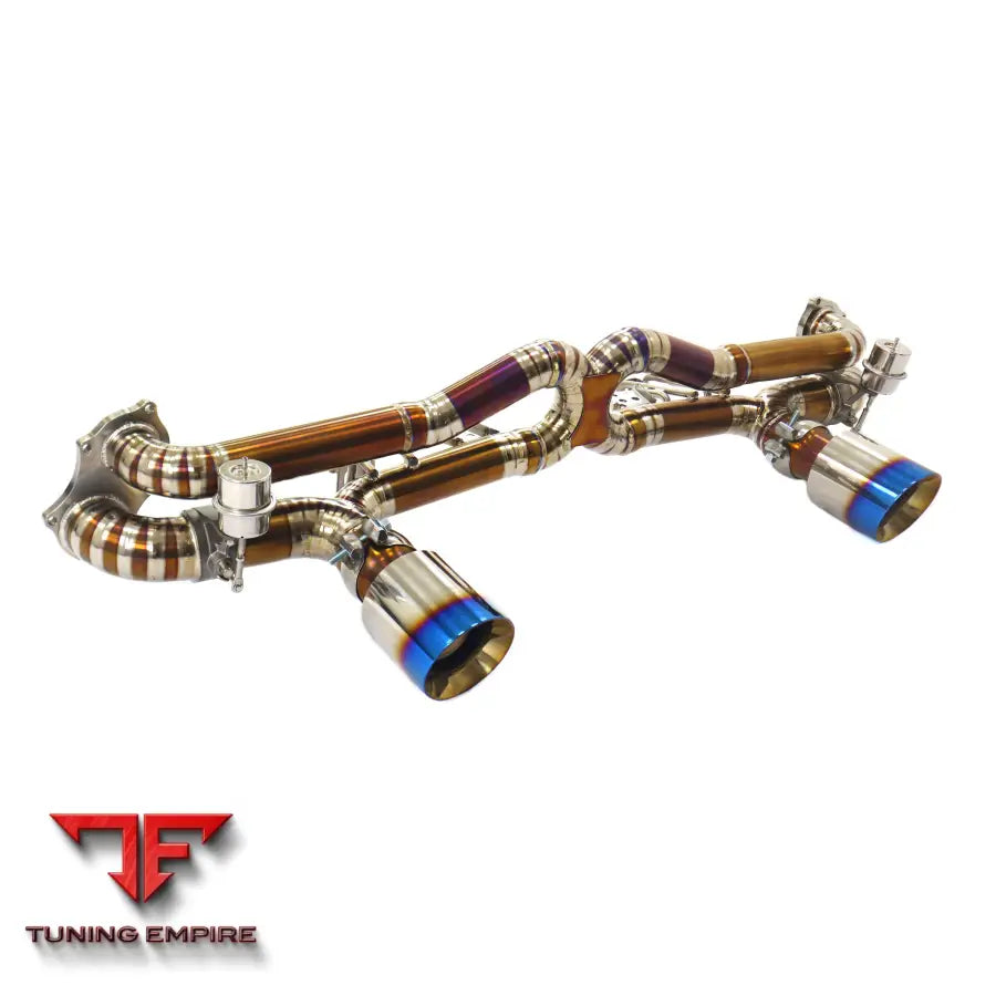 PORSCHE 718 CAYMAN GT4 GTS SPYDER 4.0T VALVETRONIC TITANIUM PIPE RAZOR EXHAUST WITH MUFFLER VALVE