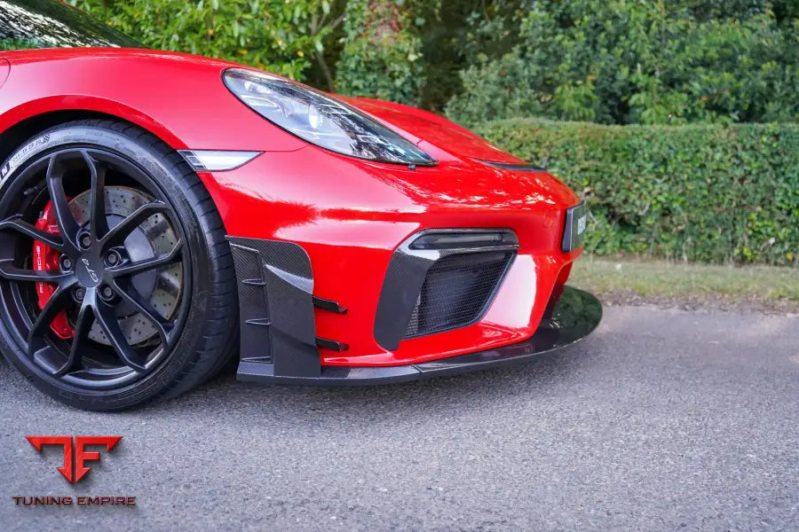 Porsche 718 GT4 track air curtain fitted