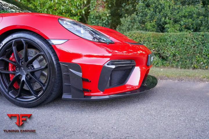 Porsche 718 GT4 track air curtain fitted