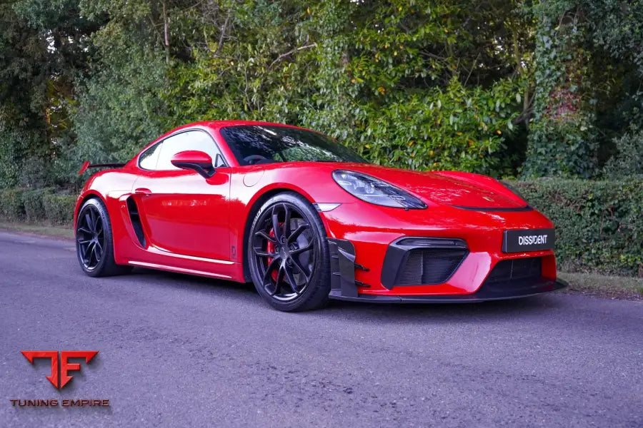 Porsche 718 GT4 carbon front air curtain track spec