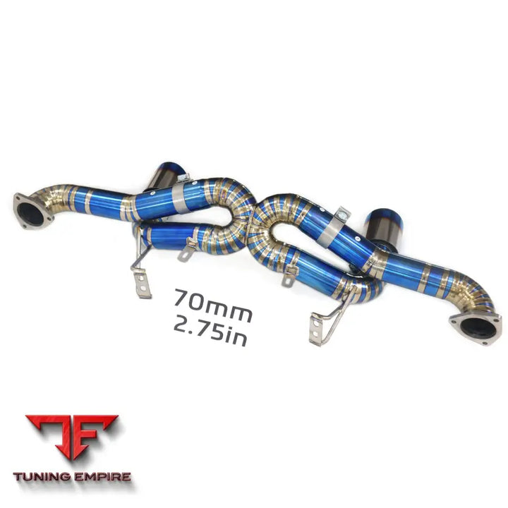 PORSCHE 718 GT4 RS 4.0L TITANIUM CATBACK RAZOR EXHAUST WITH MUFFLER VALVE