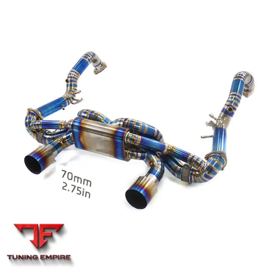 PORSCHE 718 GT4 RS TITANIUM CATBACK RAZOR EXHAUST DOWNPIPE