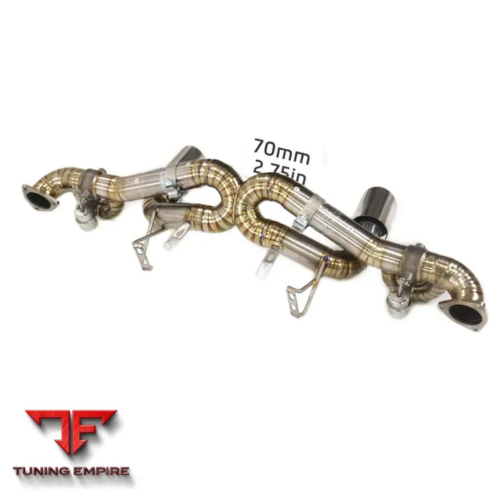 PORSCHE 718 GT4 RS TITANIUM CATBACK RAZOR EXHAUST WITH MUFFLER VALVE