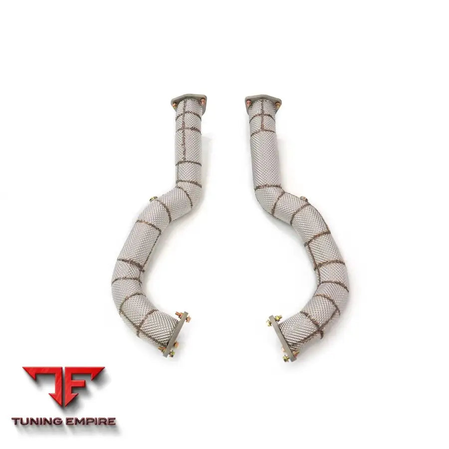 PORSCHE 718 GT4 RS TITANIUM RAZOR EXHAUST DOWNPIPE WITH HEAT SHIELD