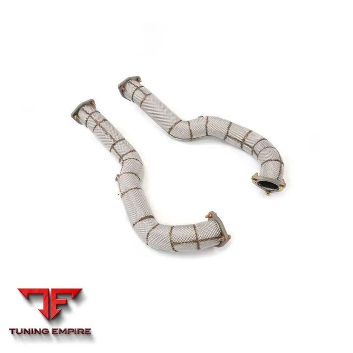 PORSCHE 718 GT4 RS TITANIUM RAZOR EXHAUST DOWNPIPE WITH HEAT SHIELD