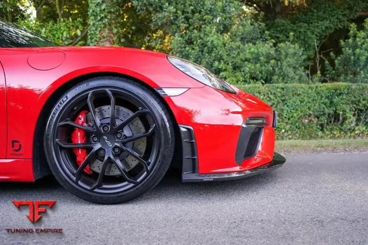 Porsche 718 GT4 Spyder carbon front end detail