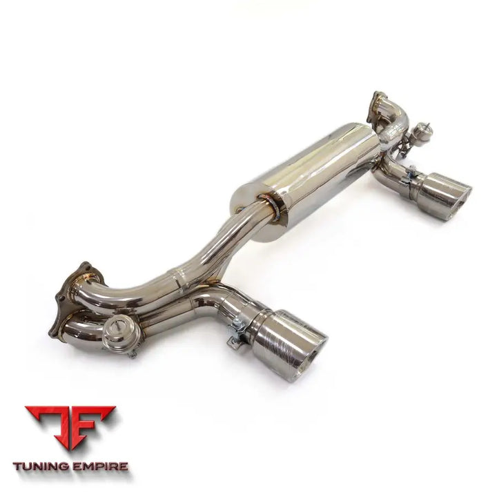 PORSCHE 718 GT4 STAINLESS STEEL CATBACK RAZOR EXHAUST WITH MUFFLER VALVE