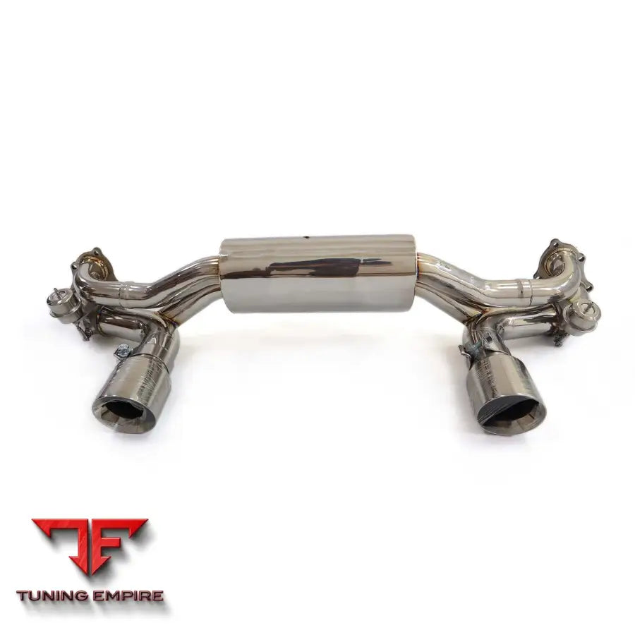 PORSCHE 718 GT4 STAINLESS STEEL CATBACK RAZOR EXHAUST WITH MUFFLER VALVE