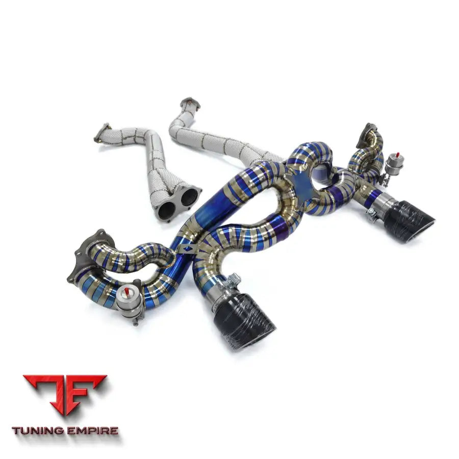PORSCHE 718 GT4 TITANIUM CATBACK RAZOR EXHAUST DOWNPIPE