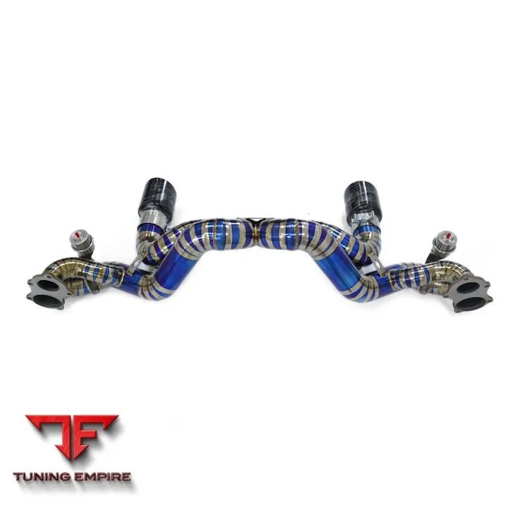 PORSCHE 718 GT4 TITANIUM CATBACK RAZOR EXHAUST WITH MUFFLER VALVE