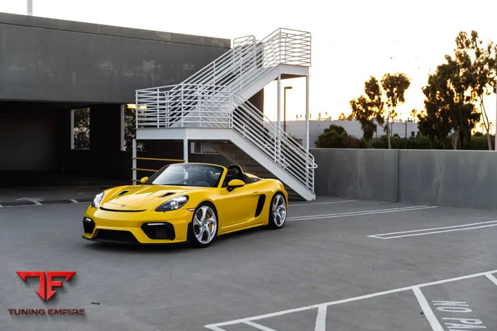 PORSCHE 718 SPYDER FORGED WHEELS AND EXHAUST SYSTEM