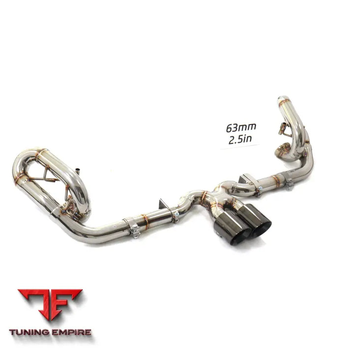 PORSCHE 911 991.1 GT3 STAINLESS STEEL CATBACK RAZOR EXHAUST WITH MUFFLER VALVE