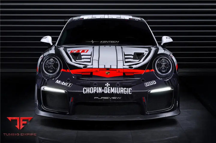 PORSCHE 911 / 991.2 CARRERA & TARGA 4 & 4S GT2RS STYLE PARTIAL CARBON FIBER FRONT BUMPER BSD