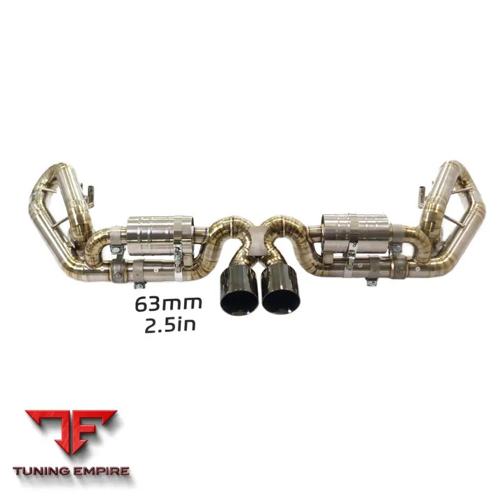 PORSCHE 911 991 GT3 3.8T VALVETRONIC TITANIUM PIPE CATBACK RAZOR EXHAUST WITH MUFFLER VALVE