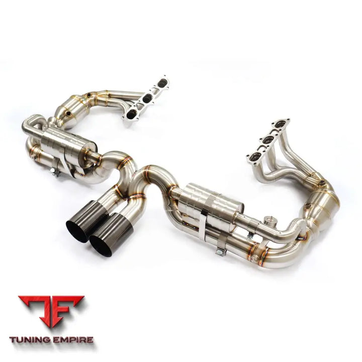 PORSCHE 911 991 GT3 VALVETRONIC STAINLESS STEEL CATBACK HEADER RAZOR EXHAUST WITH MUFFLER VALVE