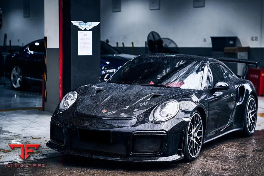 PORSCHE 911 / 991 TURBO S GT2RS STYLE PARTIAL CARBON FIBER FRONT BUMPER AND FENDER BSD