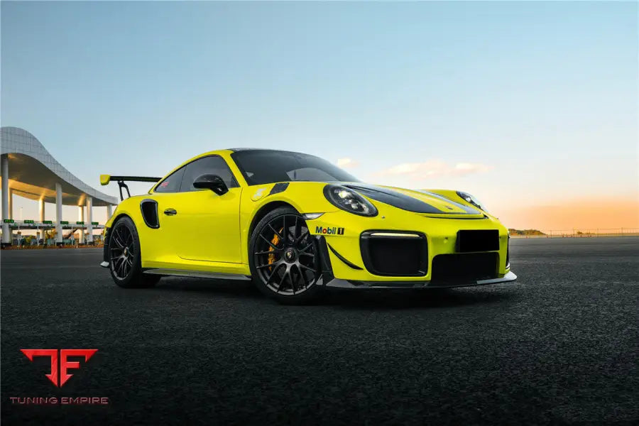 PORSCHE 911 / 991 TURBO S GT2RS STYLE PARTIAL CARBON FIBER FRONT BUMPER AND FENDER BSD