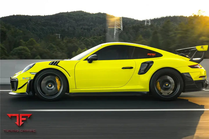 PORSCHE 911 / 991 TURBOS GT2RS STYLE PARTIAL CARBON FIBER REAR BUMPER BSD