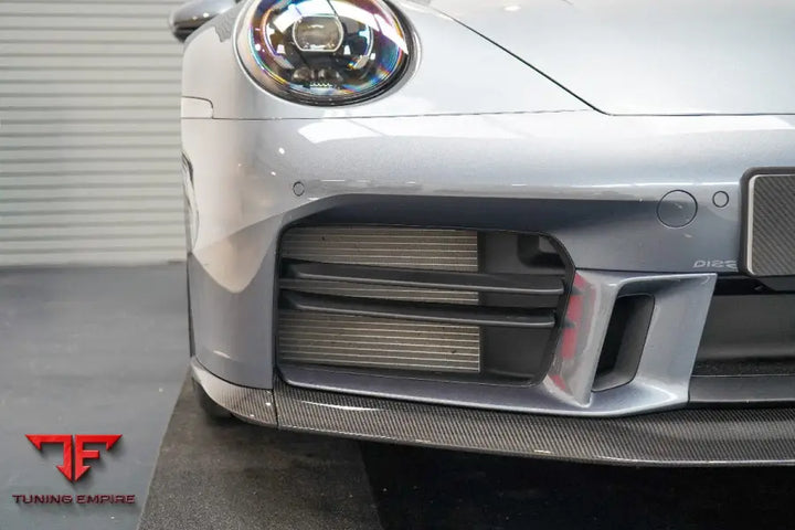 Porsche 911 992.2 carbon front lip detail