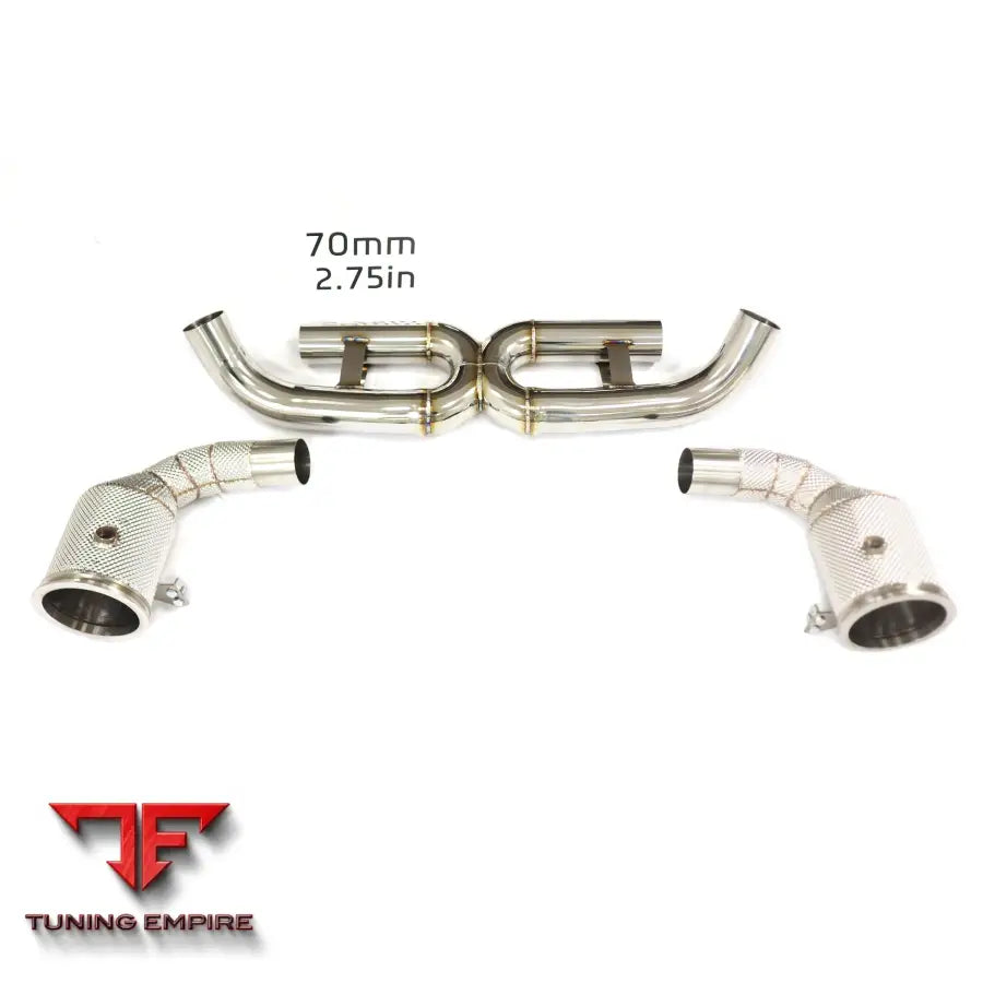PORSCHE 911 992 3.0T STAINLESS STEEL CATBACK RAZOR EXHAUST DOWNPIPE