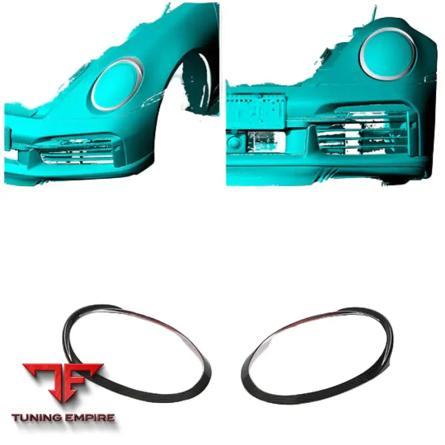 PORSCHE 911 992 CARRERA 4 GTS TURBO S CARBON FIBER HEADLIGHT EYEBROWS LAMP EYELIDS 2019 + Y