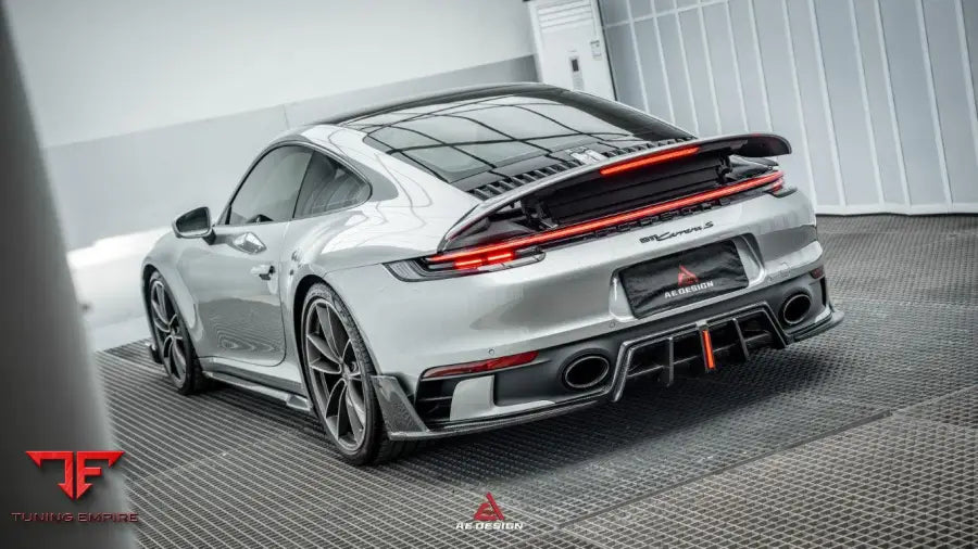 PORSCHE 911 992 CARRERA 4 S 4S 2020-ON AE REAR DIFFUSER & CANARDS - Rear Diffuser
