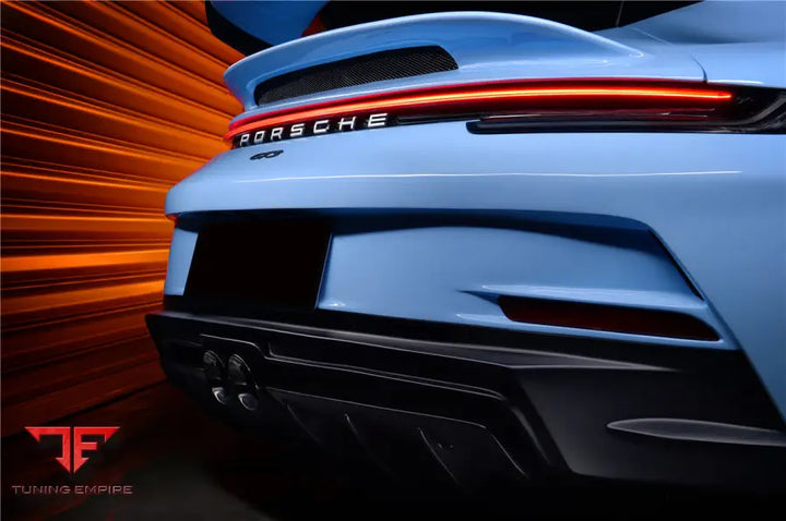 PORSCHE 911 / 992 CARRERA & S & 4 & 4S & TARGA & CABRIOLET GT3 STYLE REAR BUMPER RED REFLECTOR PANELS BSD