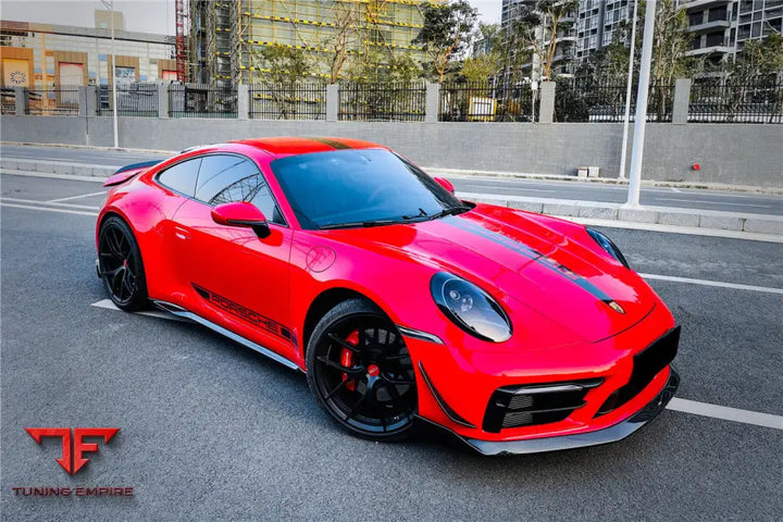 PORSCHE 911 / 992 CARRERA & S & 4 & 4S & TARGA & CABRIOLET WP STYLE DRY CARBON FIBER SIDE SKIRTS BSD