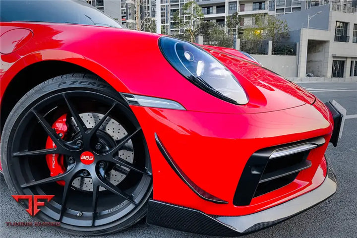 PORSCHE 911 / 992 CARRERA & TARGA SPORT DESIGN WP STYLE DRY CARBON FIBER BUMPER CANARDS BSD