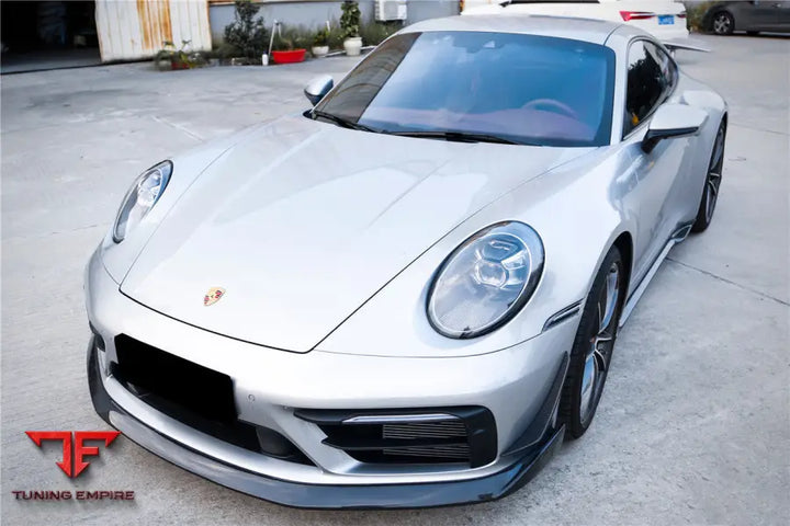 PORSCHE 911 / 992 CARRERA & TARGA SPORT DESIGN WP STYLE DRY CARBON FIBER BUMPER CANARDS BSD