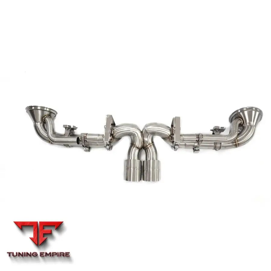 PORSCHE 911 992 GT3 STAINLESS STEEL CATBACK RAZOR EXHAUST WITHOUT MUFFLER VALVE