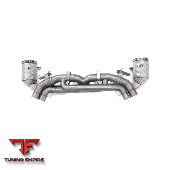 PORSCHE 911 992 TITANIUM CATBACK RAZOR EXHAUST DOWNPIPE WITH MUFFLER VALVE