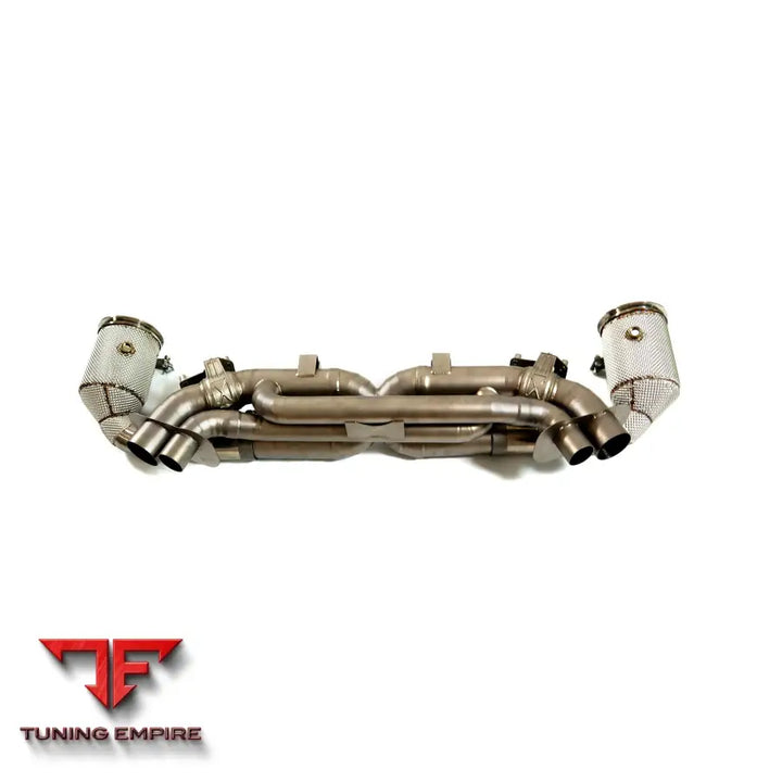 PORSCHE 911 992 TURBO S TITANIUM CATBACK RAZOR EXHAUST WITH MUFFLER VALVE