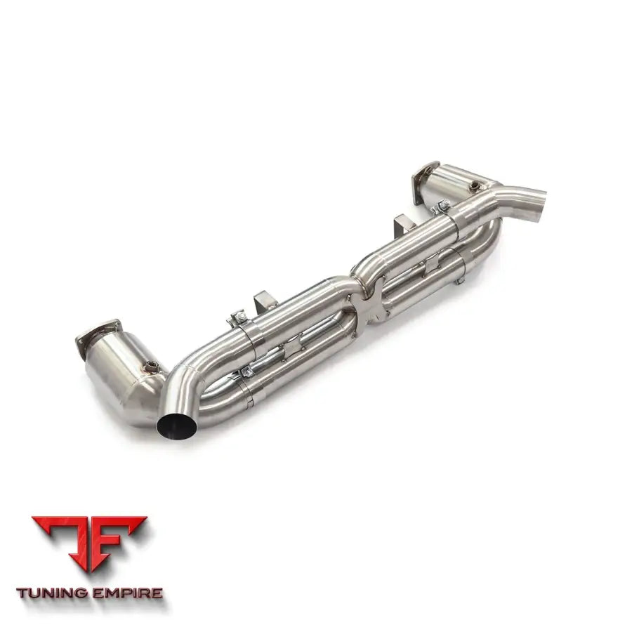 PORSCHE 911 997.2 TURBO STAINLESS STEEL CATBACK RAZOR EXHAUST WITH MUFFLER VALVE