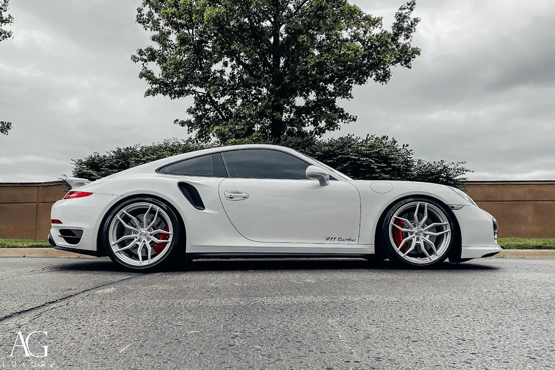 Porsche 911 Turbo 991 Carrera on custom forged wheels