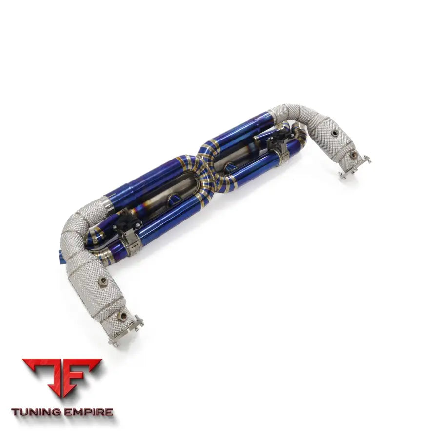 PORSCHE 911 TURBO S 991.2 3.8T TITANIUM CATBACK RAZOR EXHAUST DOWNPIPE WITH MUFFLER VALVE