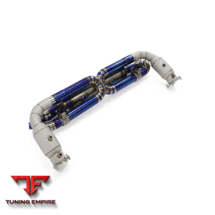 PORSCHE 911 TURBO S 991.2 3.8T TITANIUM CATBACK RAZOR EXHAUST DOWNPIPE WITH MUFFLER VALVE