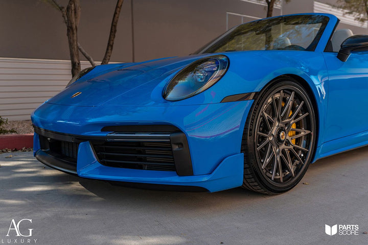 Porsche 911 Turbo S 992 on custom forged wheels