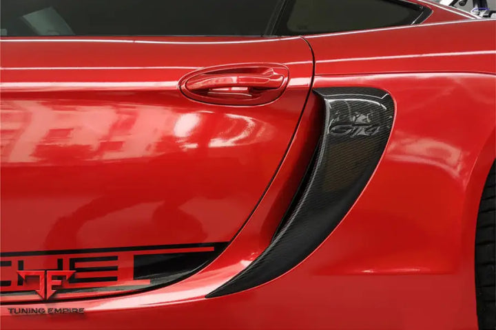 PORSCHE 981 / BOXSTER / CAYMAN GT4 STYLE CARBON FIBER QUARTER PANEL SIDE SCOOPS BSD
