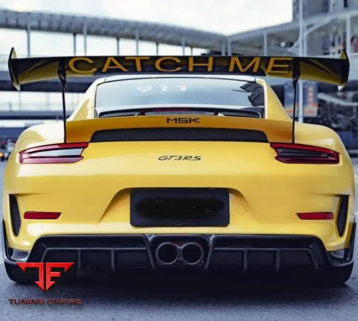 PORSCHE 991 991.2 GT3RS COUPE CARBON FIBER REAR SPOILER SIDE BLADE END PLATE