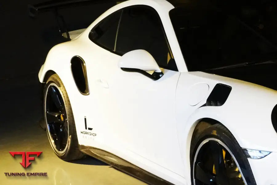 PORSCHE 991 / TURBO S OEM STYLE CARBON FIBER QUARTER PANEL SIDE SCOOPS BSD