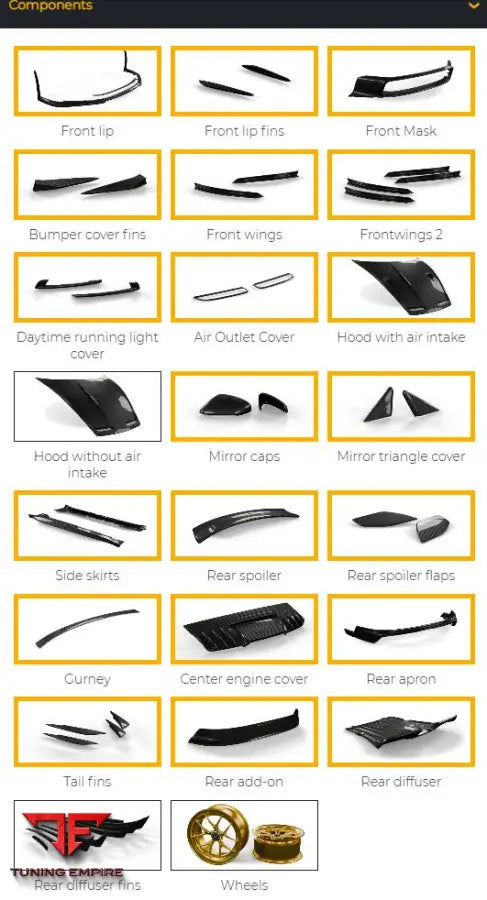 PORSCHE 992 GT3 CARBON FIBER PARTS